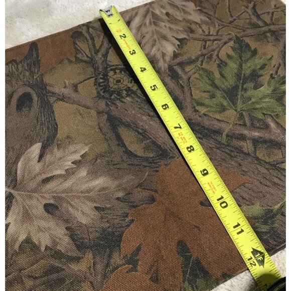 True Hunter Placemats Forest Camouflage Fabric Set Of 6 Brown Back 12 X 17.5" - Picture 11 of 12